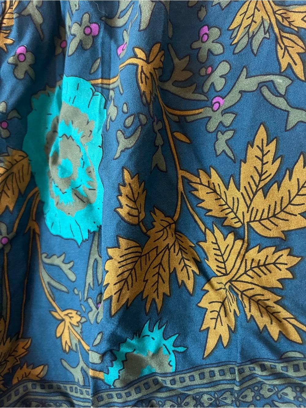 NATURAL LIFE Teal & Olive Floral High-Waist Women’s Shorts - Picture 7 of 8